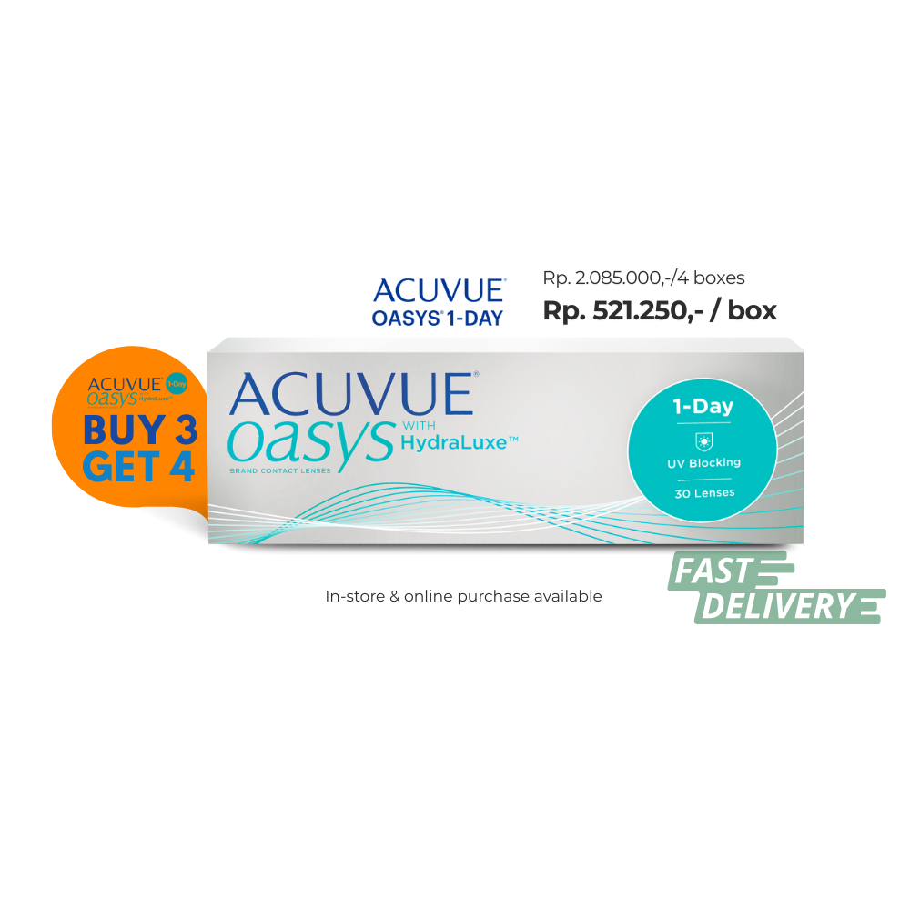 Multi-box bundle of Acuvue Oasys daily contact lenses for extra savings