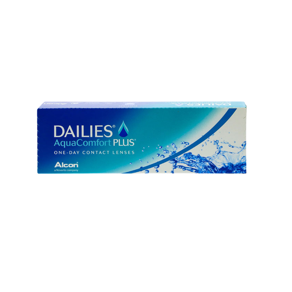 DAILIES AquaComfort Plus 30 lenses box by Alcon with triple moisture technology